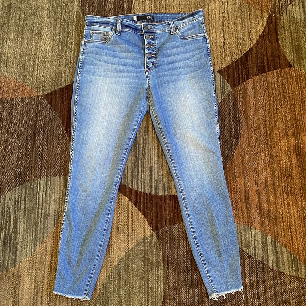 KUT Connie High Rise Fab Ab Ankle Skinny Jeans